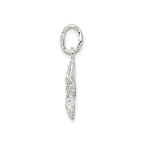 Sterling Silver Starfish Pendant with Textured Ocean Design, Nautical Coastal Charm for Women