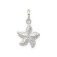 Sterling Silver Starfish Pendant with Textured Nautical Design for Women