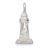 Lighthouse Charm Pendant in Real 925 Sterling Silver