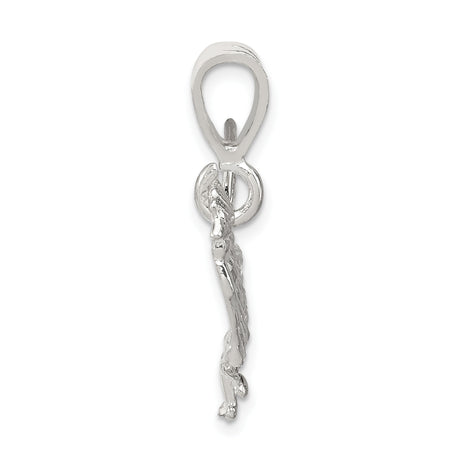 Sterling Silver Rooster Pendant with Intricate Feather Detail, Rustic Country Symbol