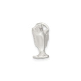 Sterling Silver Hummingbird Pendant, Polished and Textured Finish, Nature-Inspired Bird Jewelry