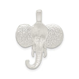 Sterling Silver Elephant Head Pendant, Tribal Safari Wildlife Style for Men or Women