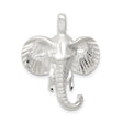 Sterling Silver Elephant Head Pendant, Tribal Safari Wildlife Style for Men or Women