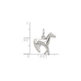 Sterling Silver Greyhound Dog Pendant, Sculpted Hound Charm, Pet Memorial Jewelry