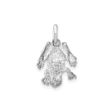 Sterling Silver Lizard Pendant, Textured Gecko Charm with Animal Motif Design for Men and Women