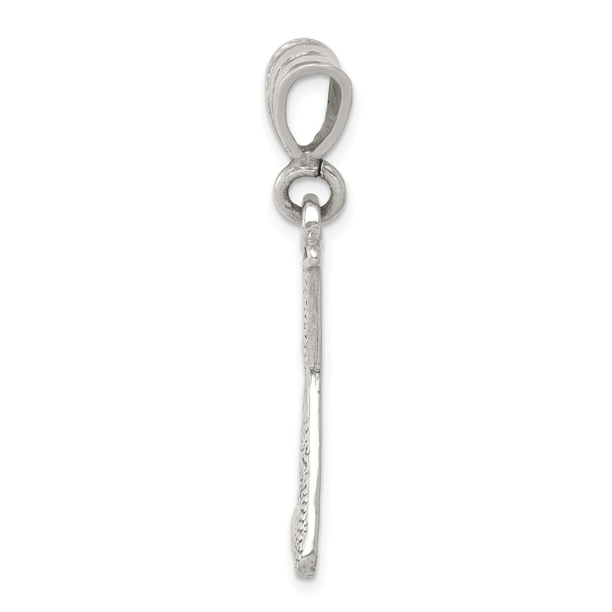 Sterling Silver Baseball Pendant with Crossed Bats and Ball Sports Theme Jewelry
