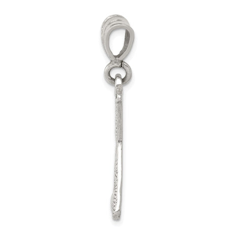 Sterling Silver Baseball Pendant with Crossed Bats and Ball Sports Theme Jewelry