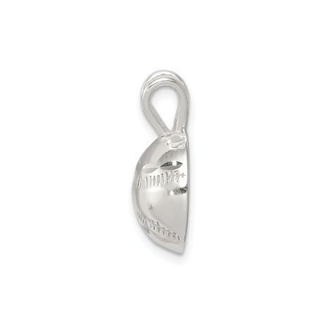 Sterling Silver Baseball Pendant with Detailed Stitching Design for Sports Fans or Players