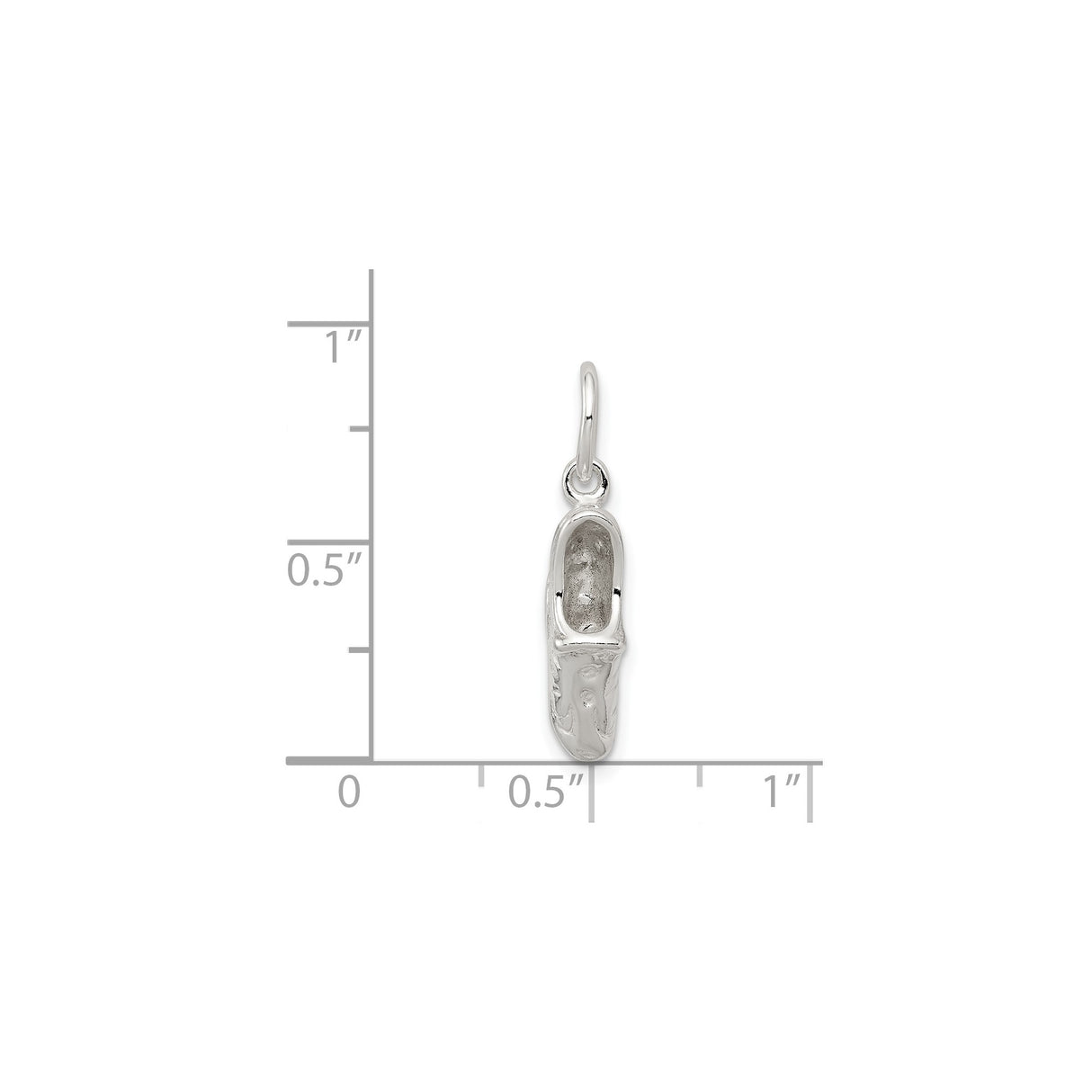Sterling Silver Ballet Slipper Pendant Charm, Artistic Dance Shoe Jewelry for Women and Girls