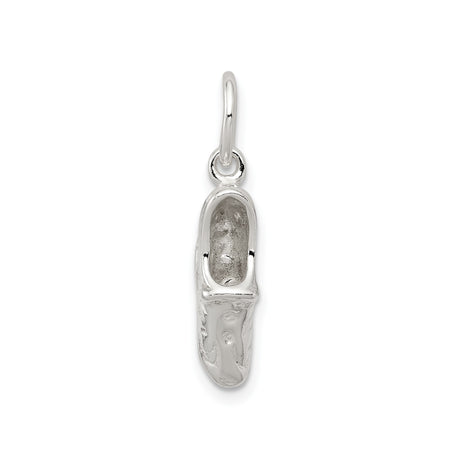 Sterling Silver Ballet Slipper Pendant Charm, Artistic Dance Shoe Jewelry for Women and Girls