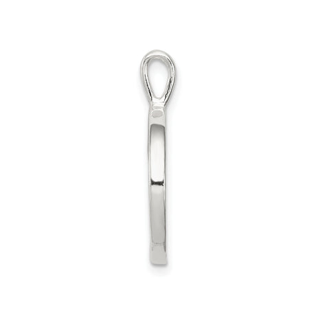 Sterling Silver Gymnast Pendant with Circle Frame Featuring Female Handstand on Balance Beam