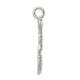 Sterling Silver Cheerleader Pendant with Pom-Poms and Skirt Design for Women or Girls