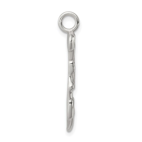 Sterling Silver Cheerleader Pendant with Pom-Poms and Skirt Design for Women or Girls