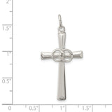 Holy Matrimony Cross Charm Pendant in Real 925 Sterling Silver