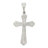 Diamond-cut Cross Charm Pendant in Real 925 Sterling Silver