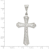 Diamond-cut Cross Charm Pendant in Real 925 Sterling Silver