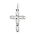 Sterling Silver Cross Pendant Featuring Twisted Design and Mirror Finish for Men and Women