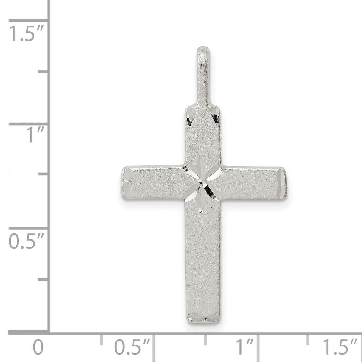 Cross Charm Pendant in Real 925 Sterling Silver