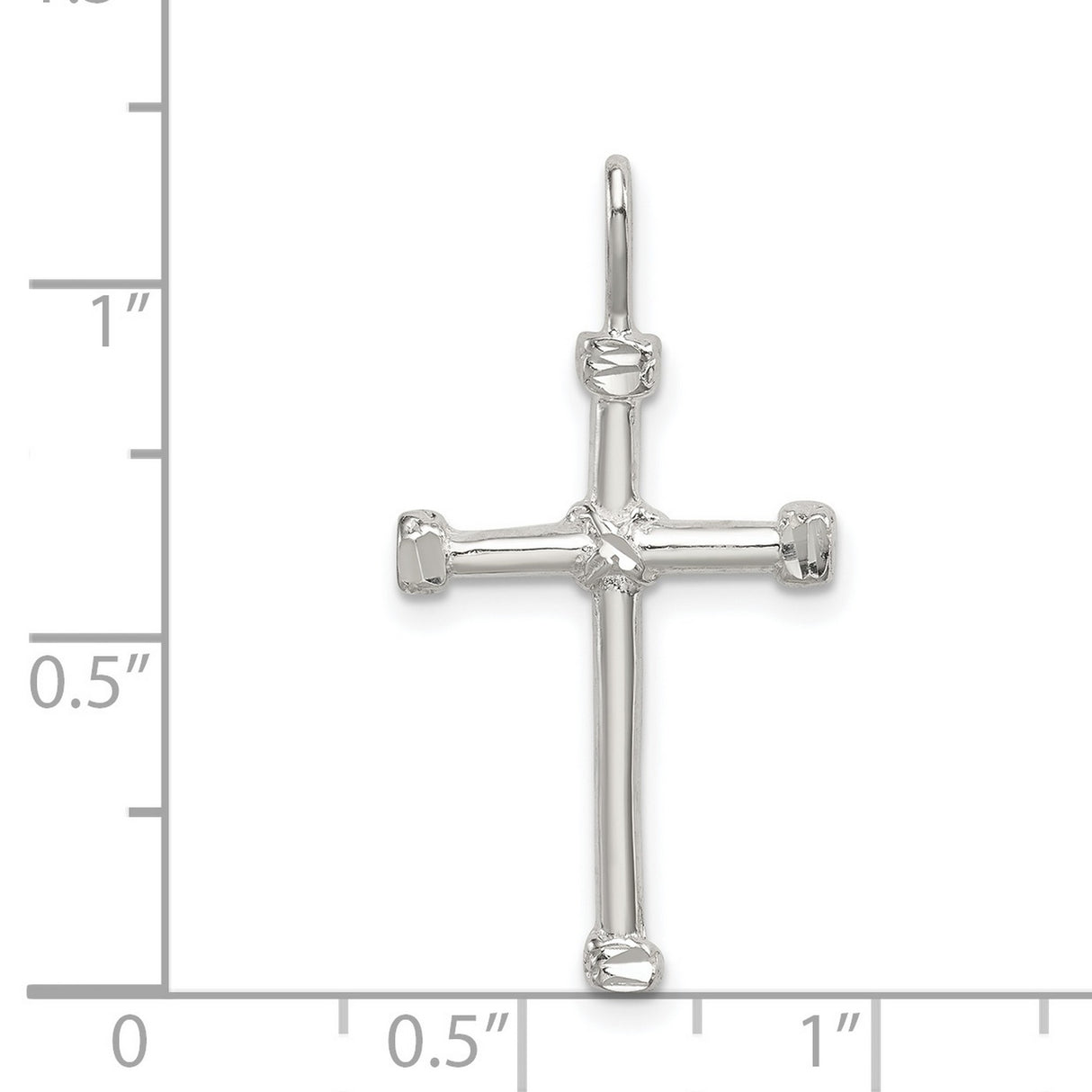 Cross Charm Pendant in Real 925 Sterling Silver