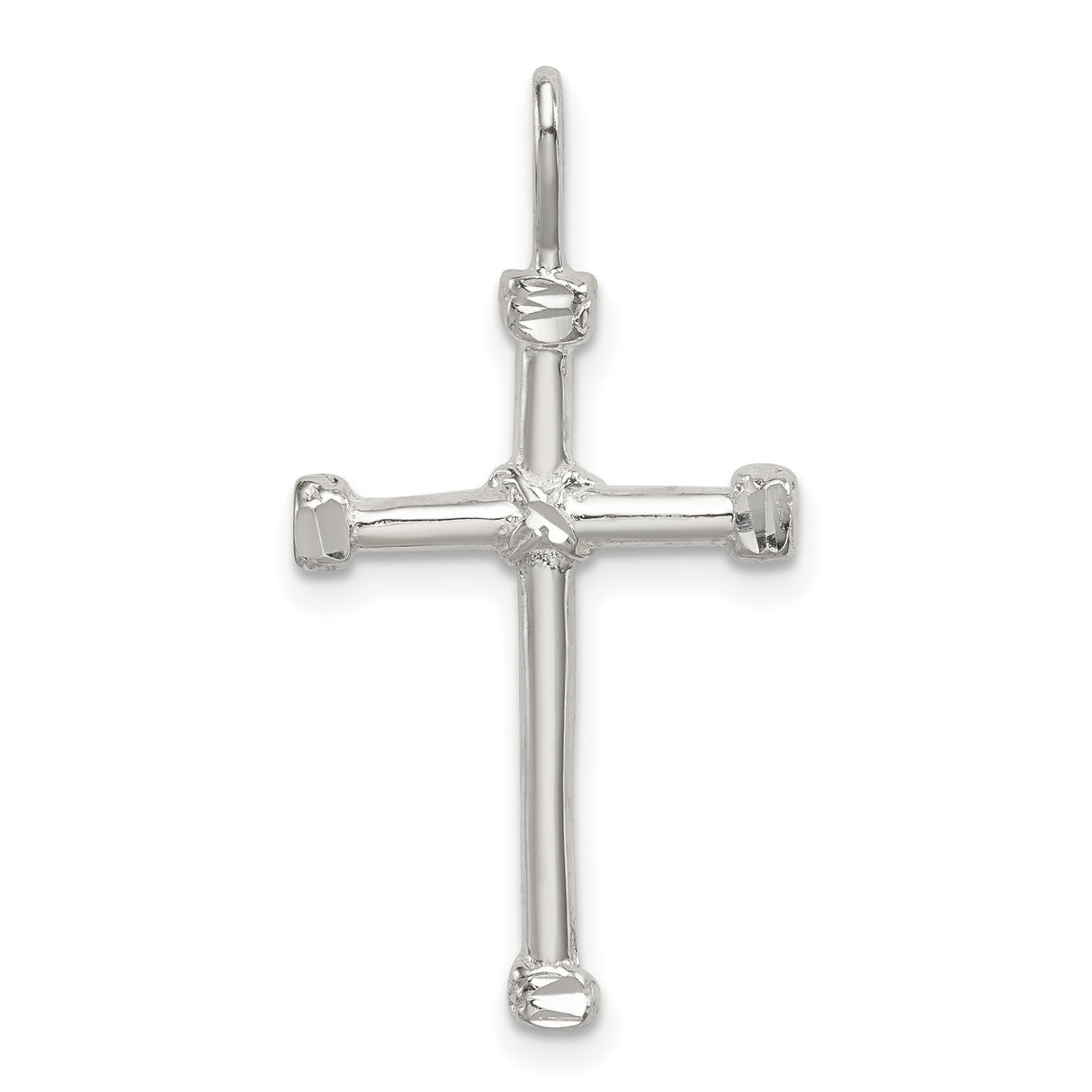 Cross Charm Pendant in Real 925 Sterling Silver