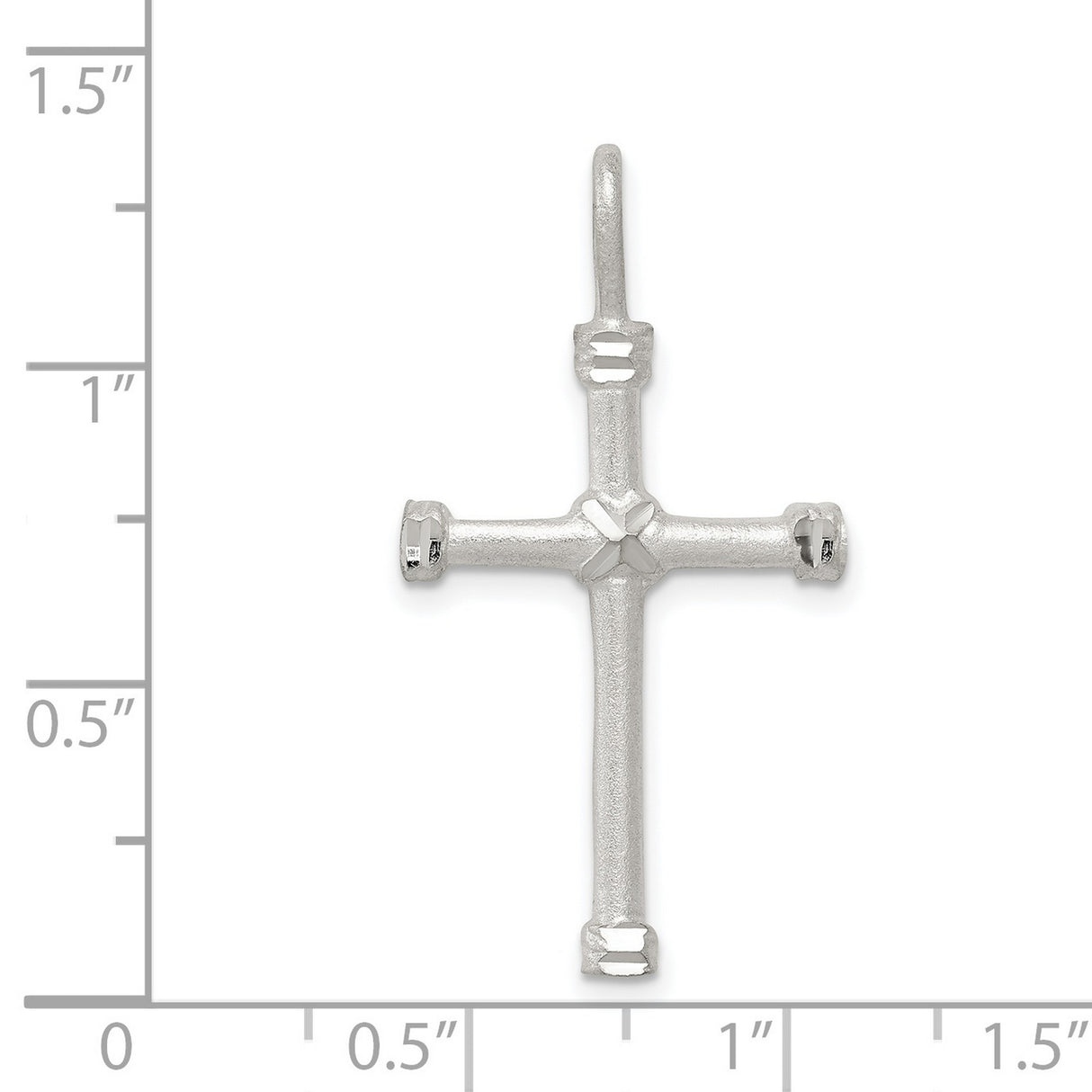 Cross Charm Pendant in Real 925 Sterling Silver