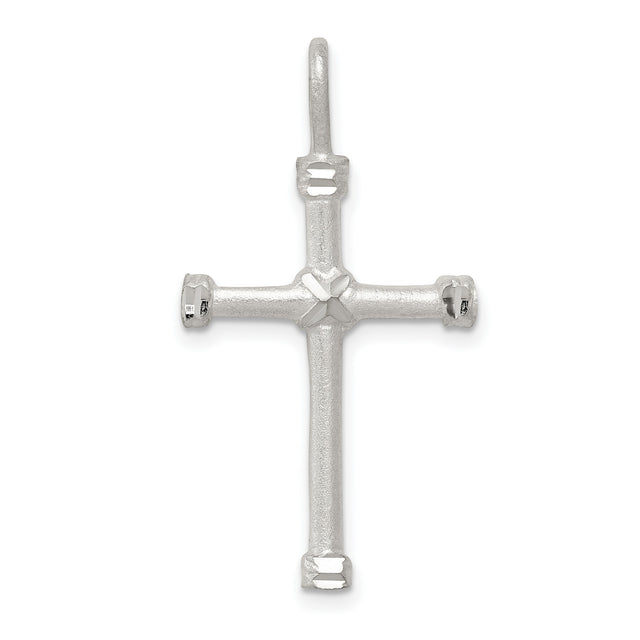 Cross Charm Pendant in Real 925 Sterling Silver