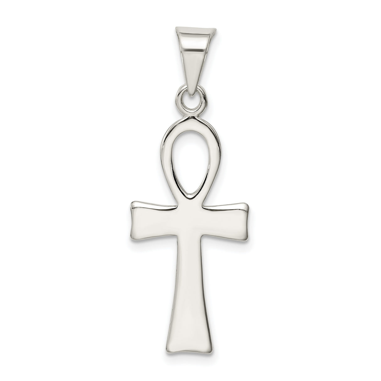 Solid Ankh Cross Charm Pendant in Real 925 Sterling Silver