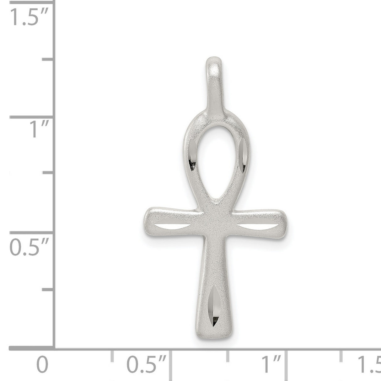 Ankh Cross Slide Charm Pendant in Real 925 Sterling Silver