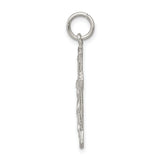 Sterling Silver Crucifix Cross Pendant with Flared Tips and Detailed Jesus Design