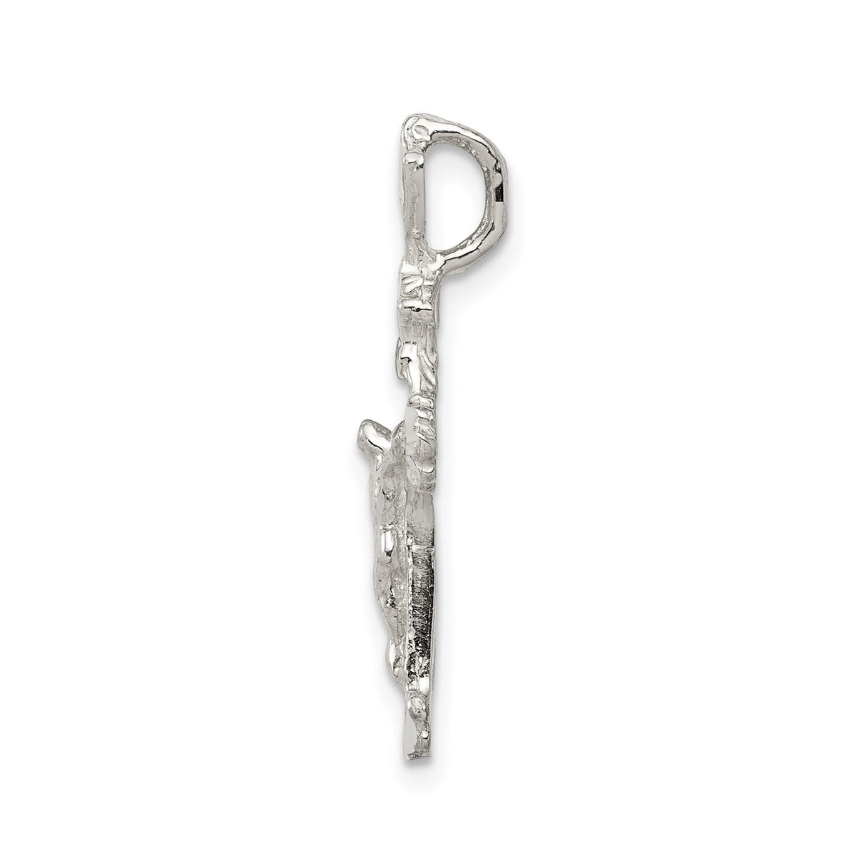 Sterling Silver Crucifix Cross Pendant with INRI Detail, Christian Catholic Design