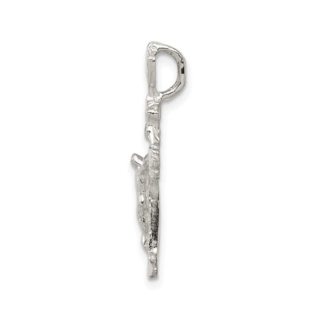 Sterling Silver Crucifix Cross Pendant with INRI Detail, Christian Catholic Design