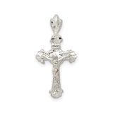Sterling Silver Crucifix Cross Pendant with INRI Detail, Christian Catholic Design
