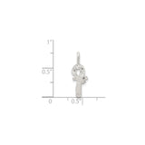 Sterling Silver Ankh Pendant with Textured Finish, Egyptian Life Symbol Charm