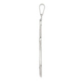 Sterling Silver Cross Pendant with Sleek Curved Design and Open Loop Detail