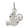 Sterling Silver Dove Pendant with Matte and Polished Wing Detail, Religious Christian Jewelry