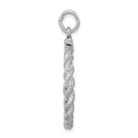 Sterling Silver Merry Christmas Pendant with Script and Holiday Bells Charm