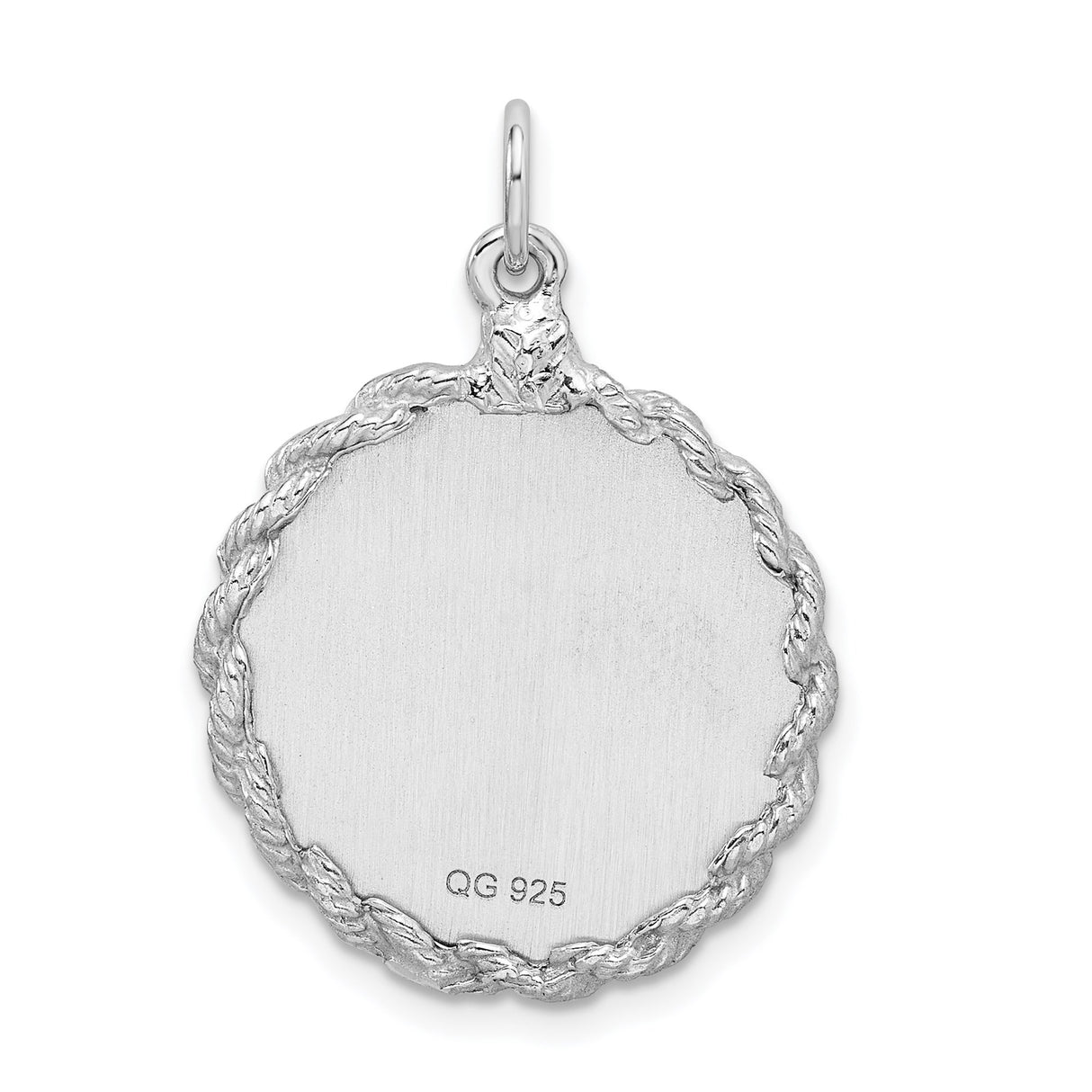 Sterling Silver Merry Christmas Pendant with Script and Holiday Bells Charm