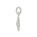 Sterling Silver Sunflower Pendant Charm, Textured Floral Design, Nature Jewelry for Women or Girls