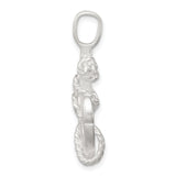 Sterling Silver Anchor Pendant with Twisted Rope Design, Nautical Symbol for Men and Unisex
