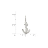 Sterling Silver Anchor Pendant with Rope Detail, Nautical Symbol of Strength and Hope