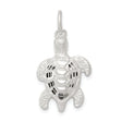 Sterling Silver Sea Turtle Pendant with Textured Shell Design, Ocean-Inspired Charm