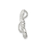 Sterling Silver Lobster Charm Pendant, Detailed Ocean Animal Coastal Jewelry
