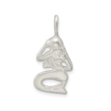 Sterling Silver Mermaid Pendant, Detailed Sitting Mermaid with Ocean Fantasy Theme
