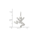 Sterling Silver Frog Pendant with Stylized Animal Totem Design for Women or Unisex Wear
