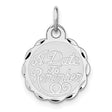 Sterling Silver Pendant Charm with Date to Remember Script, Commemorative Disc Jewelry