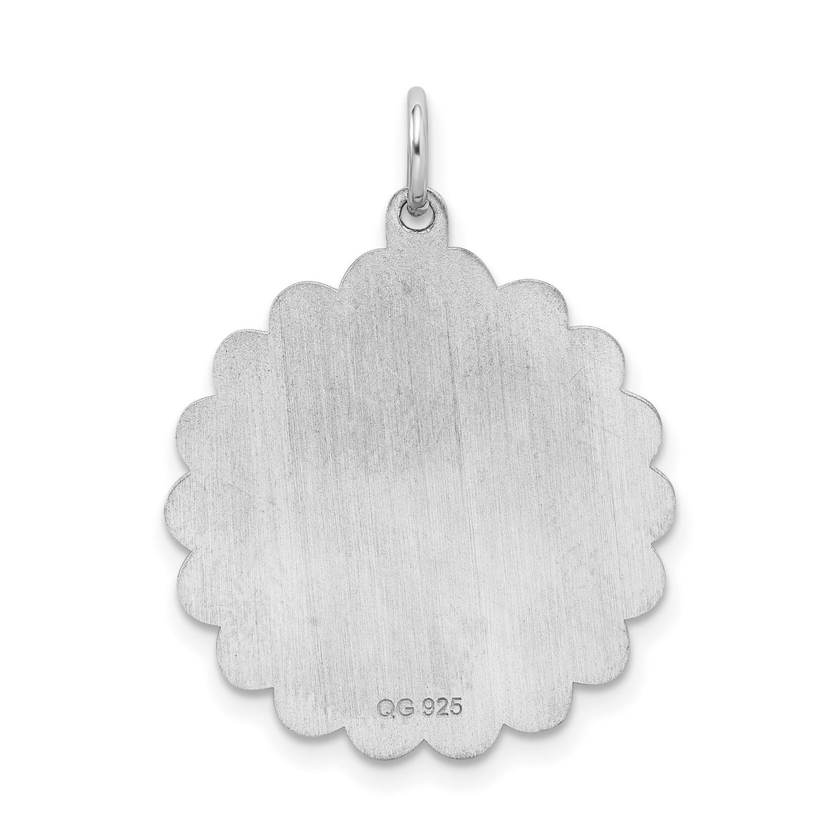 A Date To Remember Disc Charm Pendant in Real 925 Sterling Silver