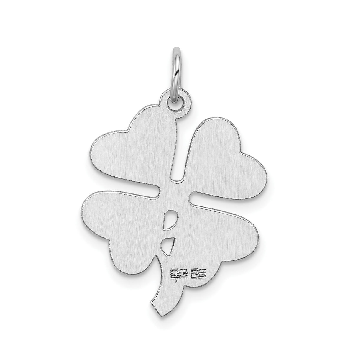Sterling Silver Four Leaf Clover Pendant with Heart Shaped Leaves, Irish Lucky Charm