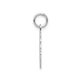 Sterling Silver Round Pendant with Scalloped Edges, Friendship Charm for Women or Unisex