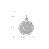 Sterling Silver Friendship Pendant with Brushed Center and Polished Edge