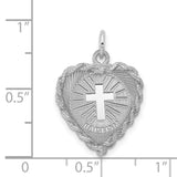 Baptism Disc Charm Pendant in Real 925 Sterling Silver